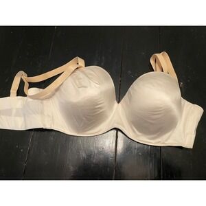 Cacique Intimates Multi-Way Strapless Underwire Bra Ivory White 42F Plus Size